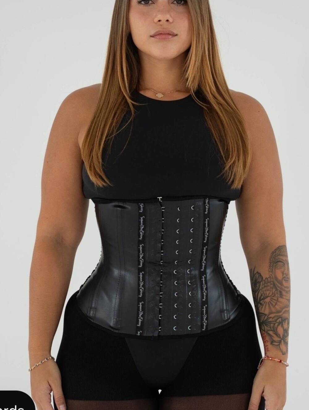 Squeez Me Skinny Black Short Torso Waist Trainer 10" Sz 28 NWT